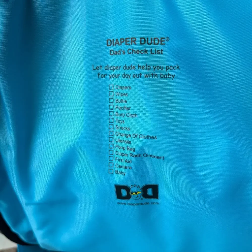 Diaper‎ Dude Black Backpack Diaper Bag Messenger Changing Pad Multi Pocket